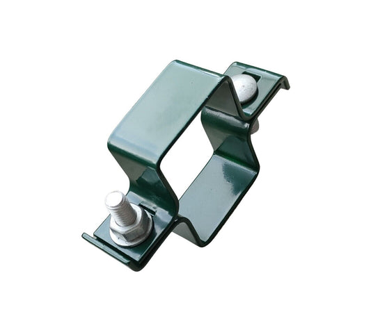 Mittelschelle 40x60mm Zaunschelle für Zaunpfosten Befestigung Gittermattenzaun grün