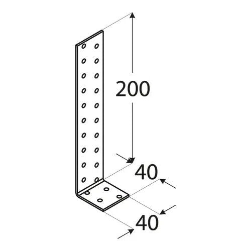 Flachstahlanker Betonanker Holzverbinder Bauwinkel Anker verzinkt CE ETA DOP 2-8