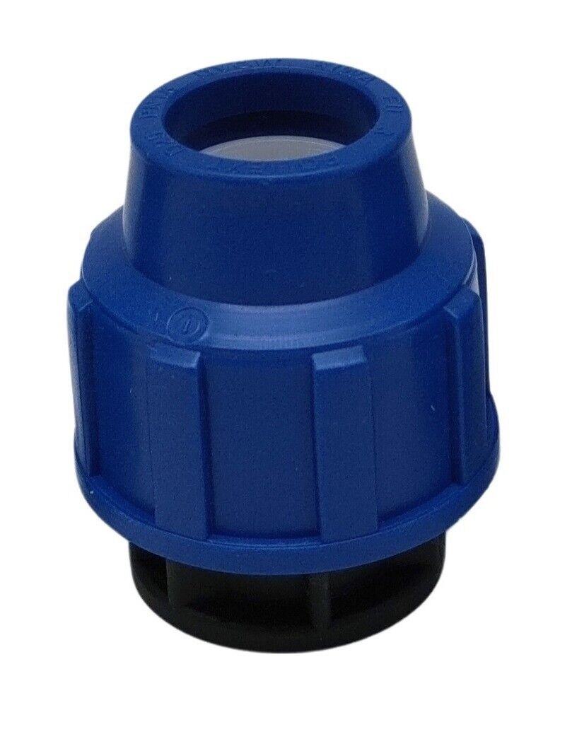 PP Rohr Verschraubung Blau PN16 Klemmfitting Fitting PE Rohr DVGW Wasserleitung