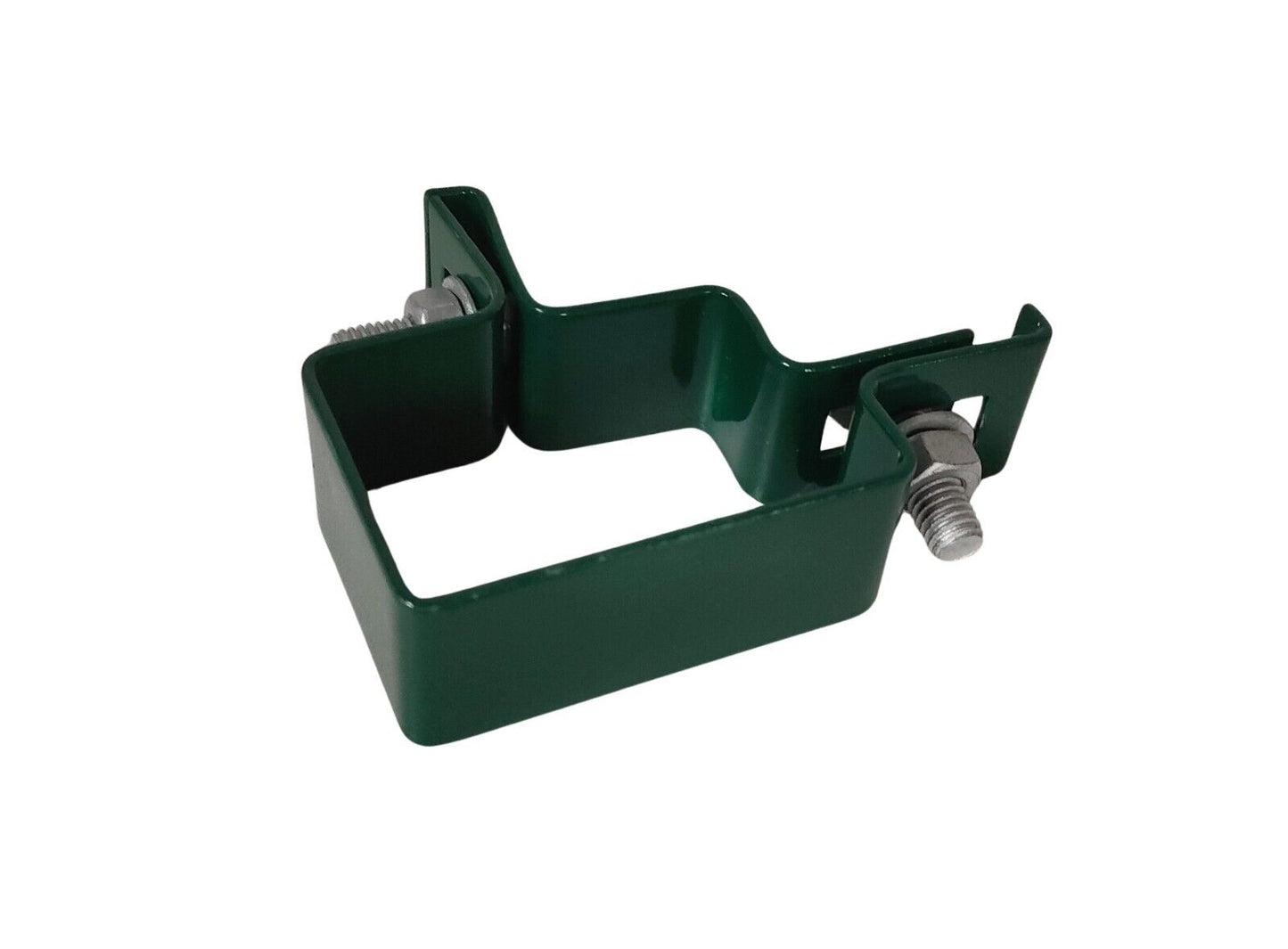 Eckschelle 60x40mm Zaunschelle für Zaunpfosten Befestigung Gittermattenzaun grün 2