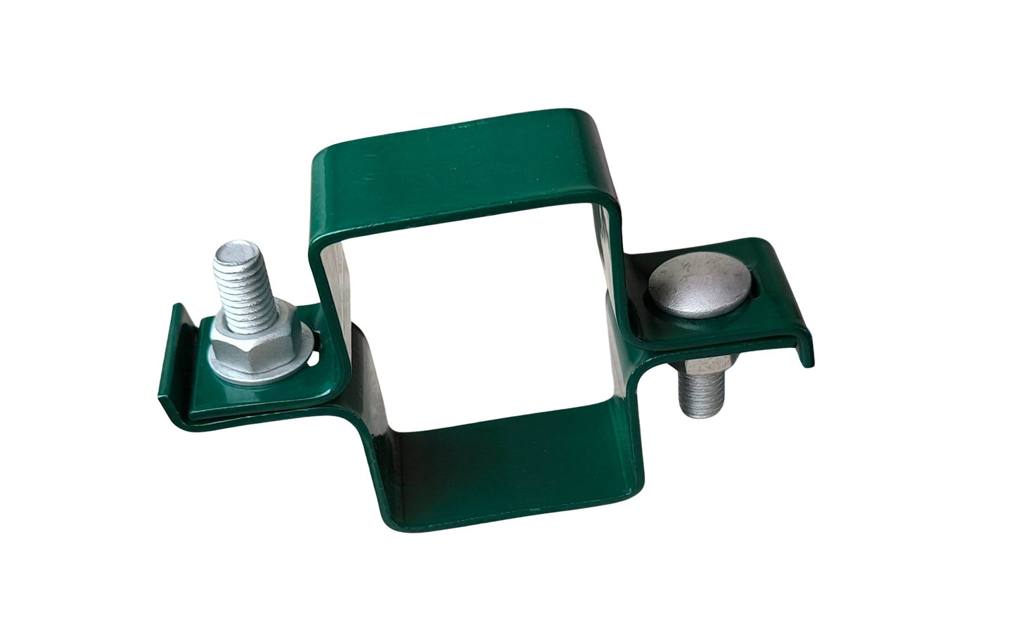 Mittelschelle 40x60mm Zaunschelle für Zaunpfosten Befestigung Gittermattenzaun grün