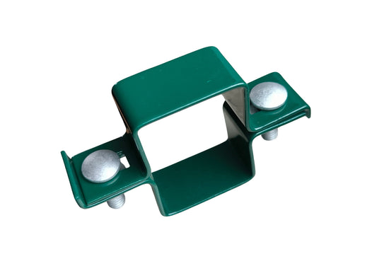 Mittelschelle 40x60mm Zaunschelle für Zaunpfosten Befestigung Gittermattenzaun grün