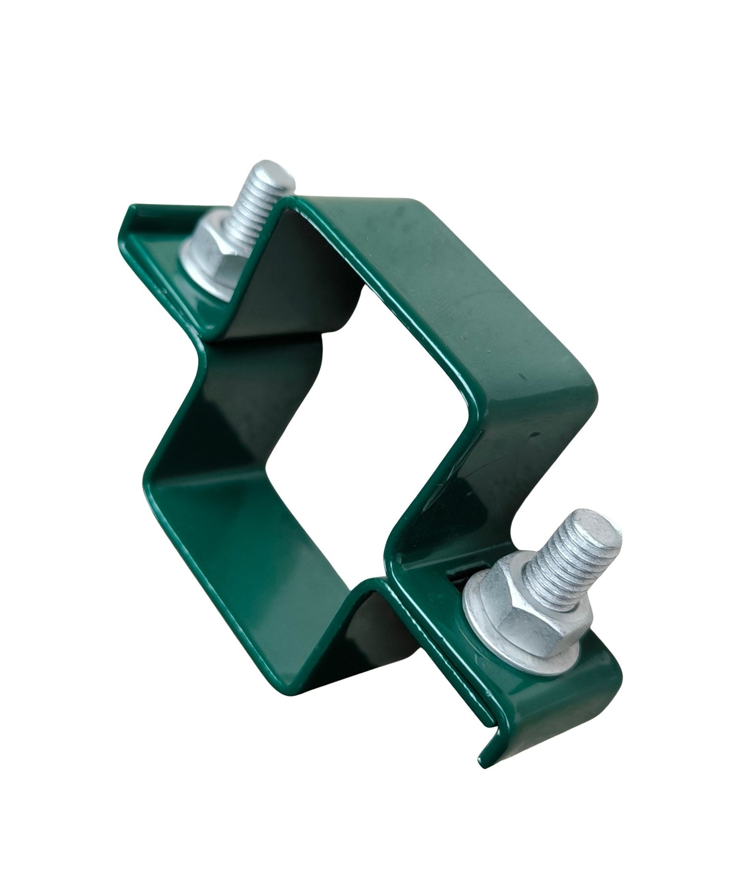 Mittelschelle 40x60mm Zaunschelle für Zaunpfosten Befestigung Gittermattenzaun grün