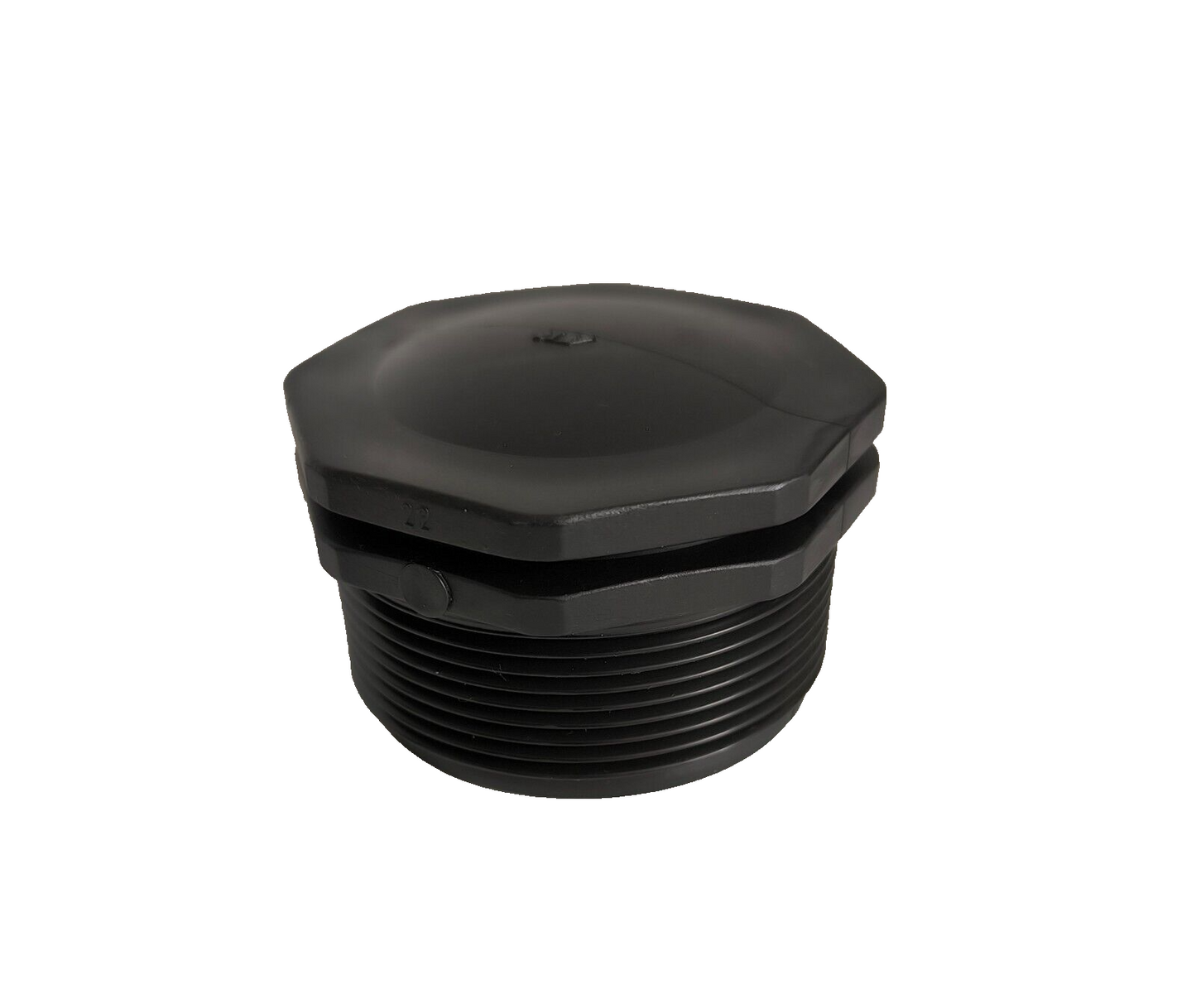PP Gewindefitting Stopfen Gewindestopfen Schwarz PN10 Fittings AG 2 Zoll