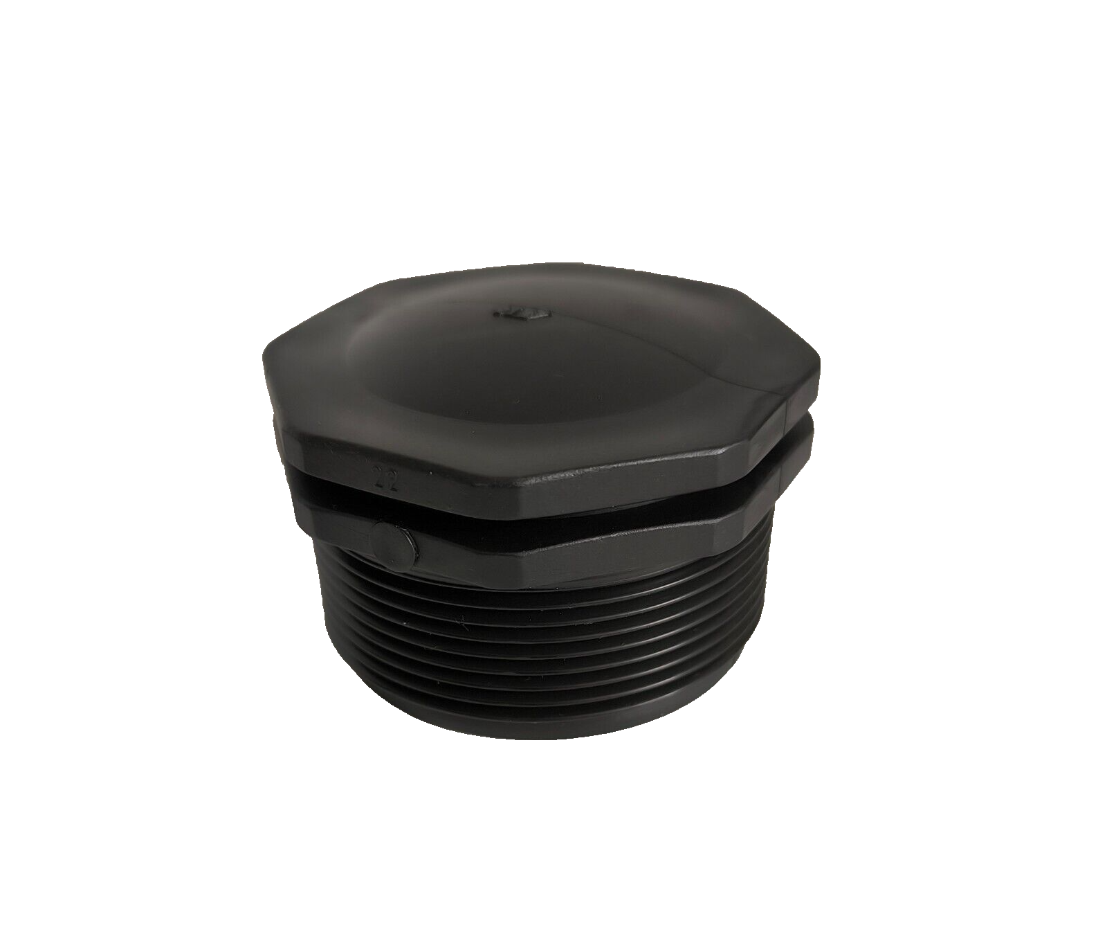 PP Gewindefitting Stopfen Gewindestopfen Schwarz PN10 Fittings AG 2 Zoll