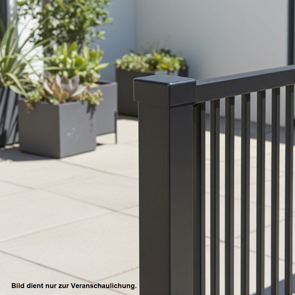 Pfostenkappe 40x60mm Schwarz Abdeckkappe Zaunkappe Stopfen Endkappe Säule