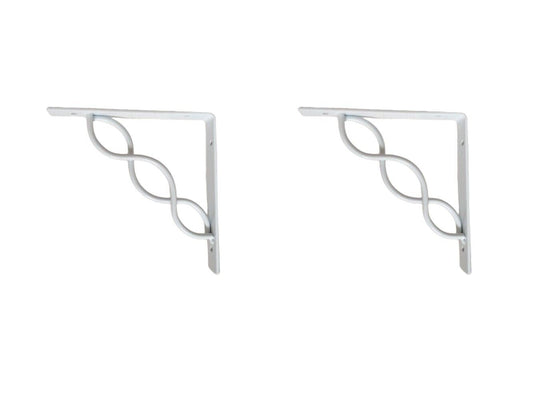 Regalträger Set Regalhalter Regalwinkel Wandregal Winkel Konsole Retro weiß Hegapro