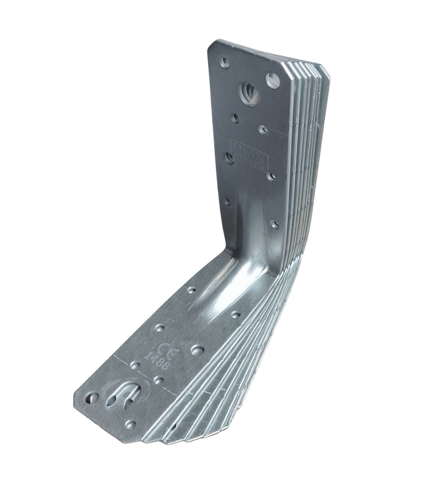 Schwerlast Winkelverbinder mit Sicke 128,5x128,5x45x2,5mm Bauwinkel ETA 10 Stück