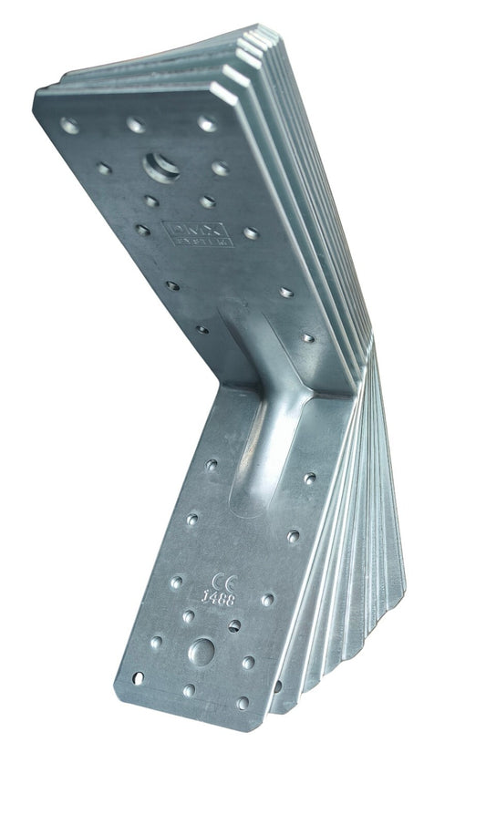 Schwerlast Winkelverbinder mit Sicke 140x140x65x2,5mm Bauwinkel DOP+ETA 10 Stück