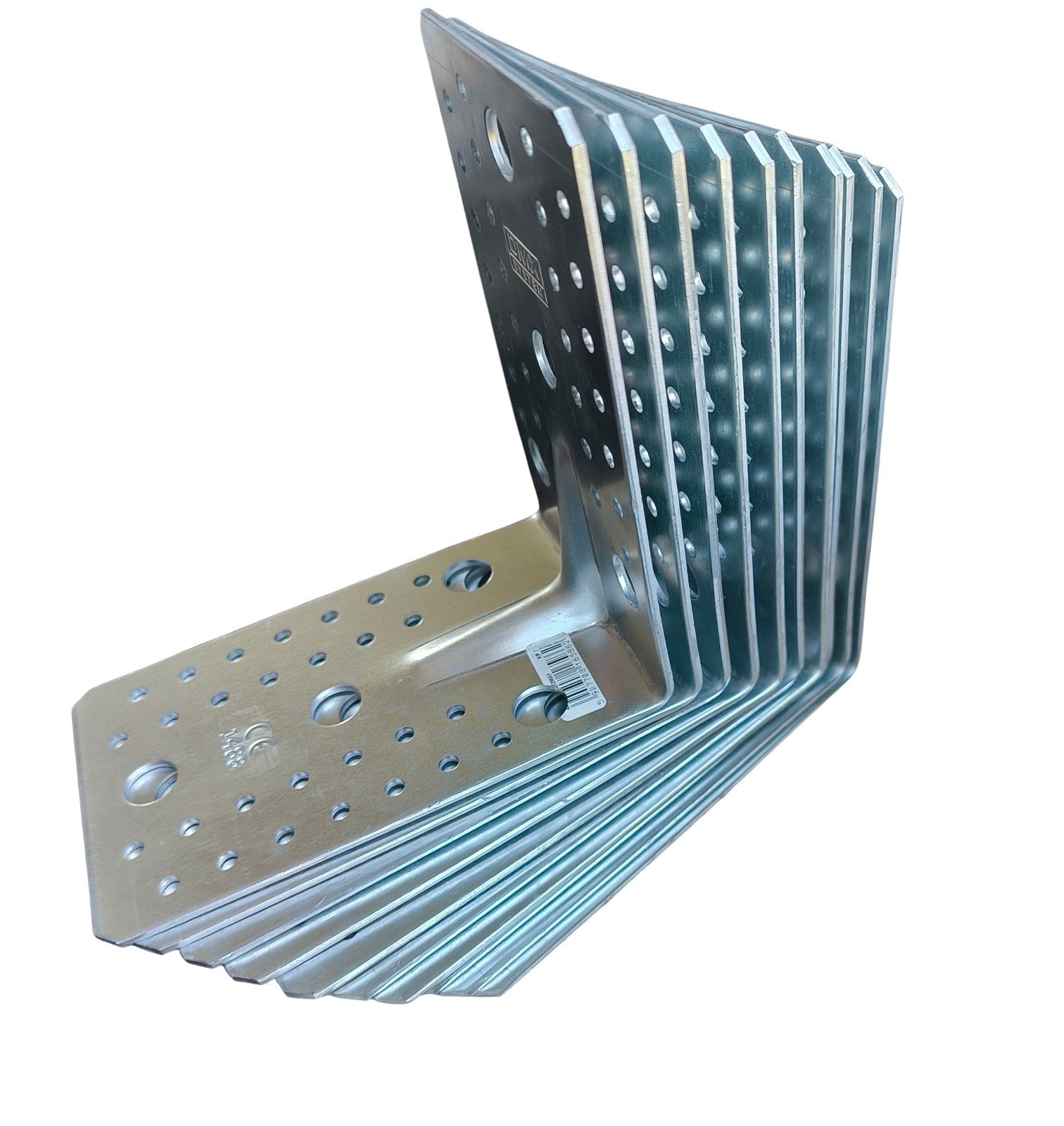 Schwerlast Winkelverbinder mit Sicke 145x145x90x2,5mm Bauwinkel DOP ETA 10 Stück