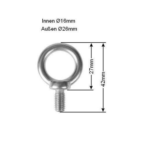 Edelstahl Ringbolzen V4A Augenbolzen Ringschraube Schraube