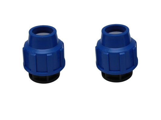 PP Endstück 25mm Blau PN16 Klemmfitting Endkappe DVGW Wasserleitung 2 Stück