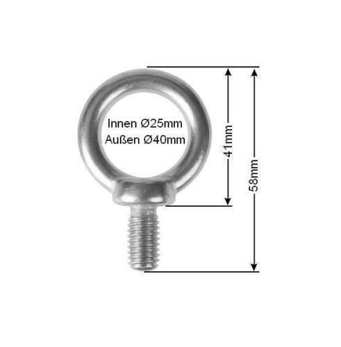 Edelstahl Ringbolzen V4A Augenbolzen Ringschraube Schraube