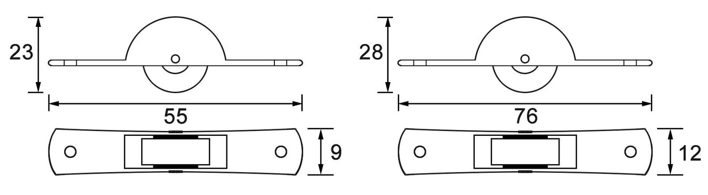 Laufrolle Nylon Führungsrolle Rolle Gleitrolle Schiebetürbeschlag Zeichnung